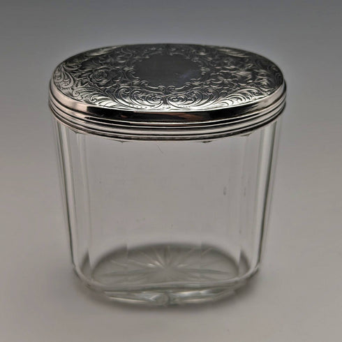 1880 年英國古董純銀蓋玻璃瓶 Arnold and Lewis